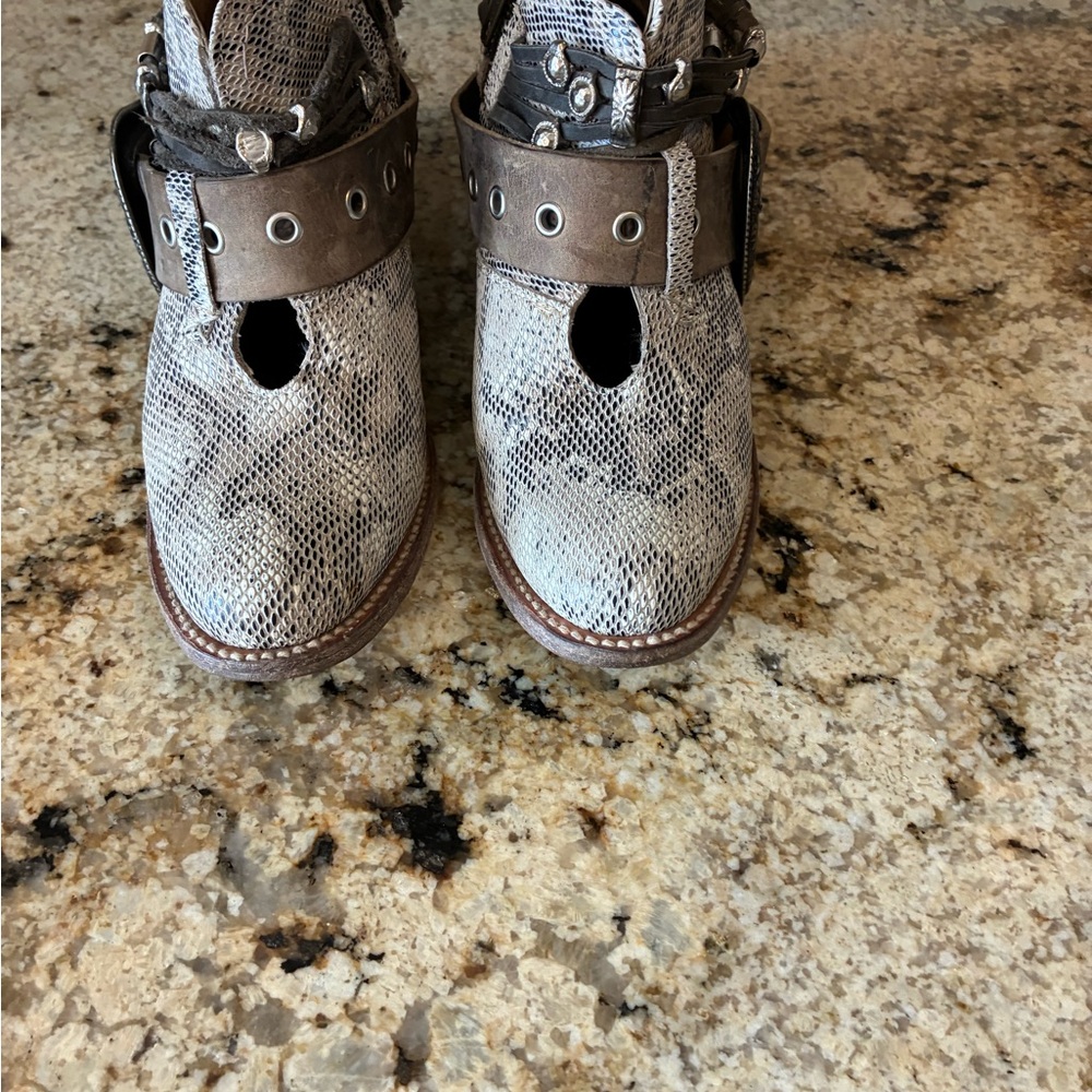 Freebird by Steven Snakeskin Ankle Boots